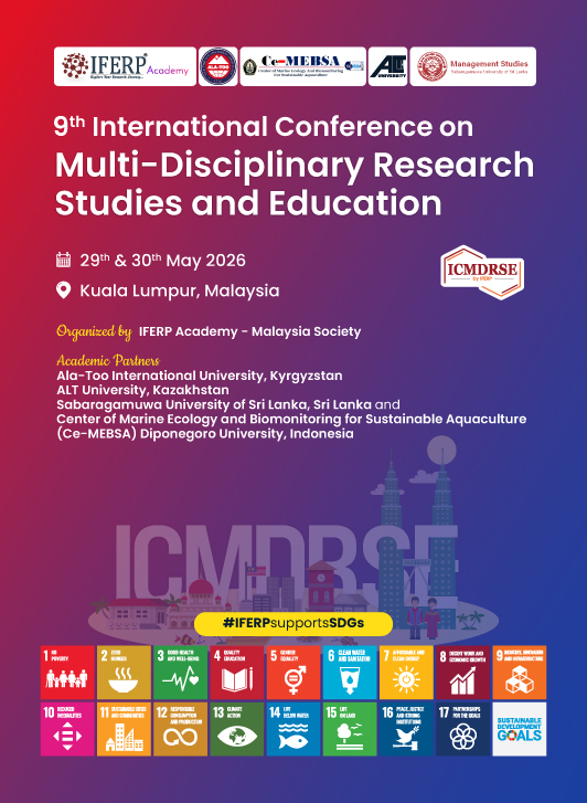 Proceeding book cover for the 9th ICMDRSE, 2026